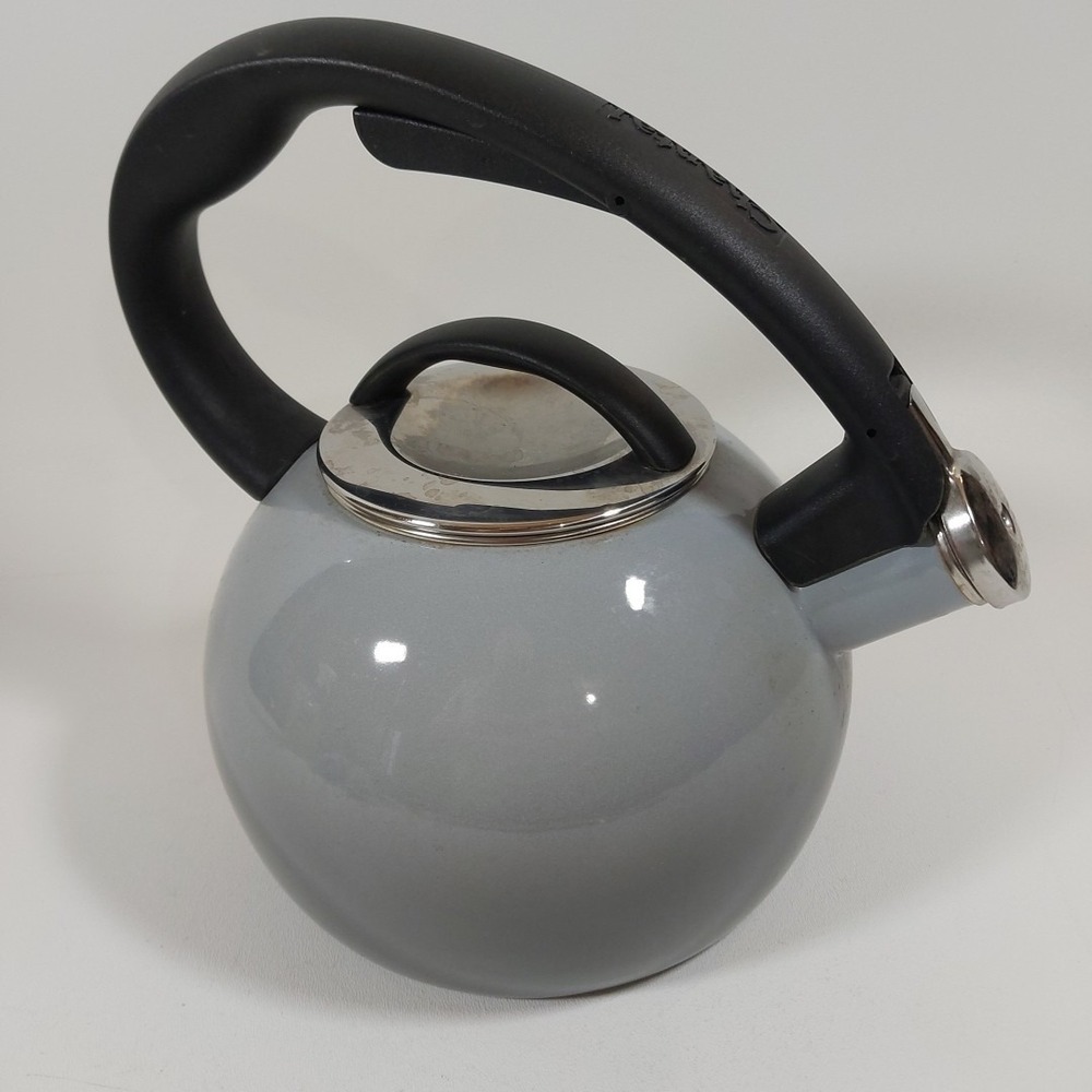 Chantal Classic Stovetop Tea Kettle Gray Ombre Illusion Whistling Pre-owned